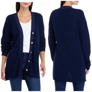 Silverwear - Navy Button Front Cardigan Sweatershirt Size M/L